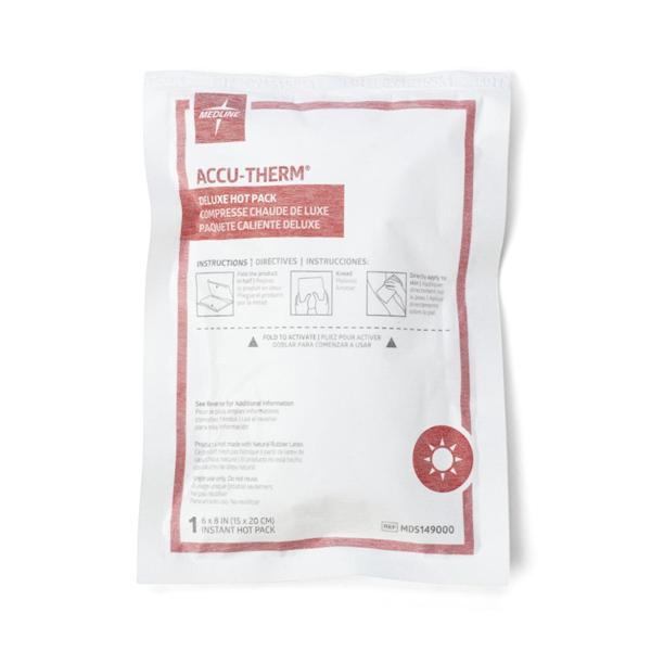 Medline Industries  Pack Hot Deluxe Nonwoven Instant Disposable Red 6.75x9" 24/Ca