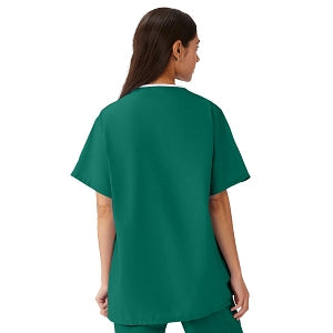 Medline AngelStat Unisex Reversible V-Neck Scrub Top with 4 Pockets - AngelStat Unisex Reversible V-Neck 4-Pocket Scrub Top with Angelica Color-Coding, Size 4XL, Hunter Green - 630NHG4XL-CA