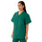 Medline AngelStat Unisex Reversible V-Neck Scrub Top with 4 Pockets - AngelStat Unisex Reversible V-Neck 4-Pocket Scrub Top with Angelica Color-Coding, Size 4XL, Hunter Green - 630NHG4XL-CA