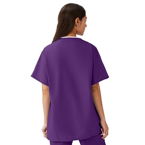 Medline AngelStat Unisex Reversible V-Neck Scrub Top with 4 Pockets - AngelStat Unisex Reversible V-Neck 4-Pocket Scrub Top with Angelica Color-Coding, Size 5XL, Regal Purple - 630NRP5XL-CA