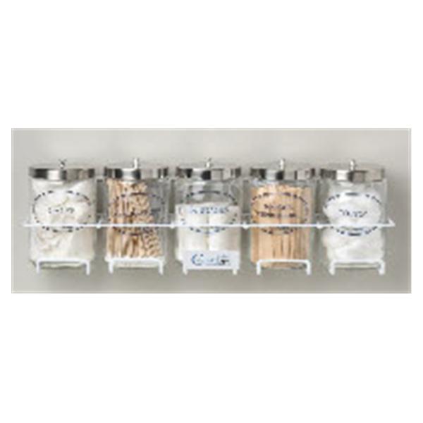 Dukal oration Jar Applicator 8-1/2x4" Clear Glass With Stainless Steel Lid Ea, 6 EA/CA (4008)