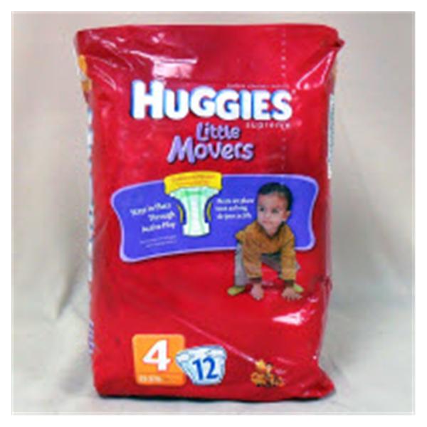 Kimberly Clark Professional Diaper Huggies Little Movers Baby Unisex Step 4 12/Pk, 9 PK/CA (10518)