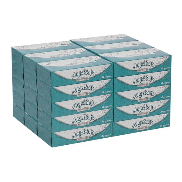 Georgia Pacific Tissue Facial Angel Soft White Flat Box 2 Ply 100/Bx, 30 BX/CA (48580)