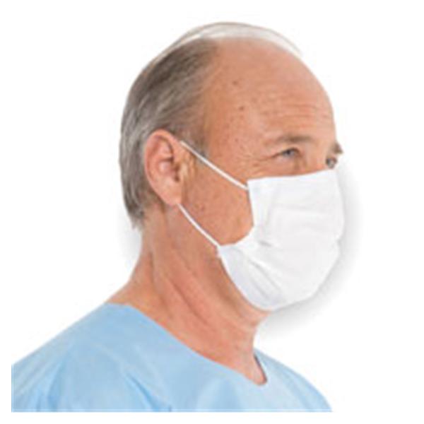 O & M Halyard Mask Earloop Anti-Fog Fluid Resistant White 50/Bx, 10 BX/CA (41802)