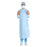 O & M Halyard Gown Surgical Ultra Small Blu/Ylw Nckbnd NRnfrcd AAMI L3 NS 48/Ca