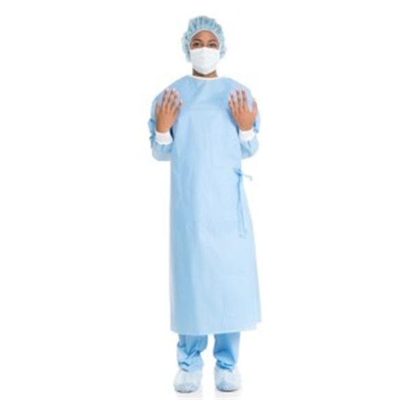 O & M Halyard Gown Surgical Ultra Small Blu/Ylw Nckbnd NRnfrcd AAMI L3 NS 48/Ca