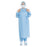O & M Halyard Gown Surgical Evolution 4 Large Blu/Ylw Nckbnd NRnfrcd Strl 36/Ca