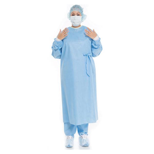 O & M Halyard Gown Surgical Evolution 4 Large Blu/Ylw Nckbnd NRnfrcd Strl 36/Ca
