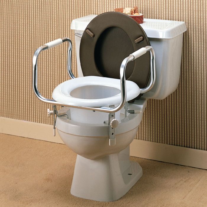 Patterson Medical Raised Toilet Seat with Handles