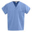 Medline Unisex 100% Cotton Reversible V-Neck Scrub Top with 2 Pockets - Unisex 100% Cotton Reversible V-Neck 2-Pocket Scrub Top, Size XS, Ceil Blue - 648MHSXS