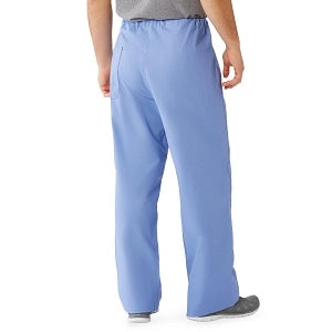Medline Unisex 100% Cotton Reversible Drawstring Scrub Pants - 100% Cotton Reversible Scrub Pants, Ciel, Unisex Size XL - 649MHSXL