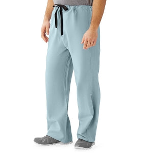 Medline Unisex 100% Cotton Reversible Drawstring Scrub Pants - 100% Cotton Reversible Scrub Pants, Misty, Unisex Size S - 649MZSS