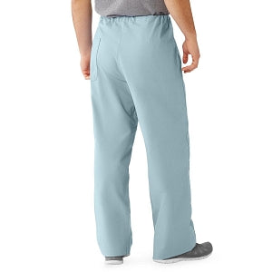 Medline Unisex 100% Cotton Reversible Drawstring Scrub Pants - 100% Cotton Reversible Scrub Pants, Misty, Unisex Size S - 649MZSS