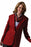 Edwards Garment Co Ladies Lapel Coats - Women's Single-Breasted Suit Jacket, Red, Size 20 Regular - 6508 012 20