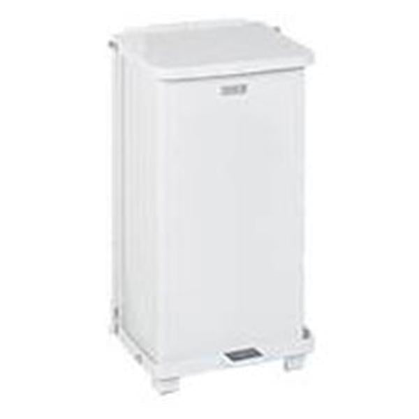 Rubbermaid Container Waste Defenders Steel 12gal Step-On White Square Ea