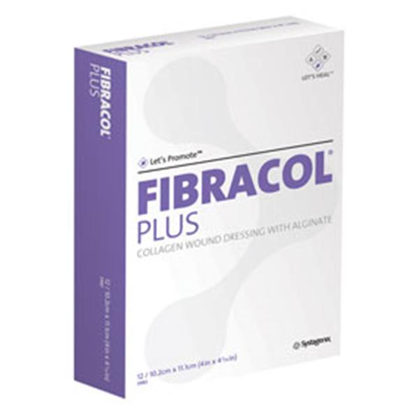 Systagenix Wound Management Dressing Wound Fibracol Plus Clgn 4x4-3/8" Strl Abs LF 12/Cr