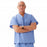 Medline Unisex 100% Cotton Reversible Hyperbaric Scrub Top with Pockets - Unisex 100% Cotton Reversible Hyperbaric Scrub Top with Medline Color-Coding, Size S, Ceil Blue - 658MHSS-CM