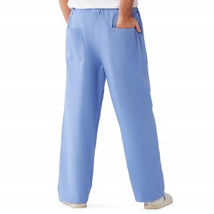 Medline Unisex 100% Cotton Reversible Hyperbaric Drawstring Scrub Pants - Unisex 100% Cotton Reversible Hyperbaric Drawstring Scrub Pants with Medline Color-Coding, Size M Regular Inseam, Ceil Blue - 659MHSM-CM