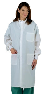 Medline Unisex ASEP Barrier Lab Coats - ASEP Unisex Barrier Lab Coat, White, Size 6XL - 6623BQW6XL