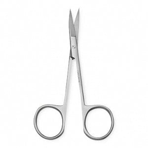 Centurion Centurion Iris Scissors - 4-1/2" (11.4 cm) Sterile Centurion Iris Scissors with Curved Sharp / Sharp Tips, Lil' Tips, Premium Satin Grade, Single Use - 66465