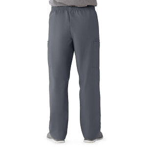 Medline AngelStat Unisex Elastic Waist Cargo Scrub Pants - AngelStat Unisex Elastic Waist Cargo Scrub Pants, Size 5XL Regular Inseam, Charcoal - 674NCC5XLM