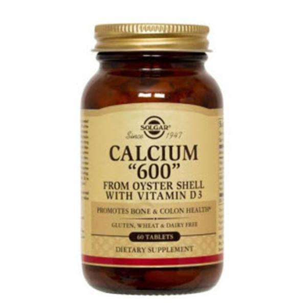 Solgar Vitamin & Herb Calcium "600" Supplement Oyst Shl Cal/VitD3 Adlt Tab 120/Bt