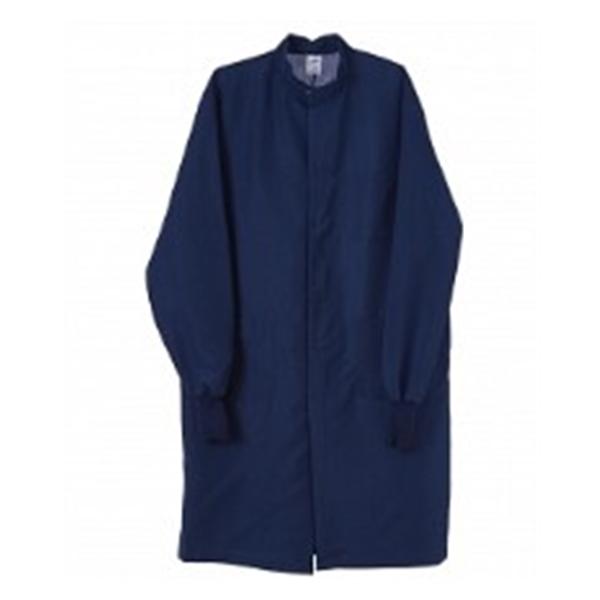 Medline Industries  Lab Coat Barrier 100% Polyester ASEP Unisex Navy Medium Ea