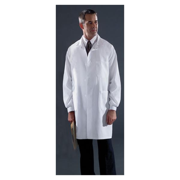Medline Industries  Lab Coat Stf Lngth Poly/Ctn Unsx Wht XL 39" Ea