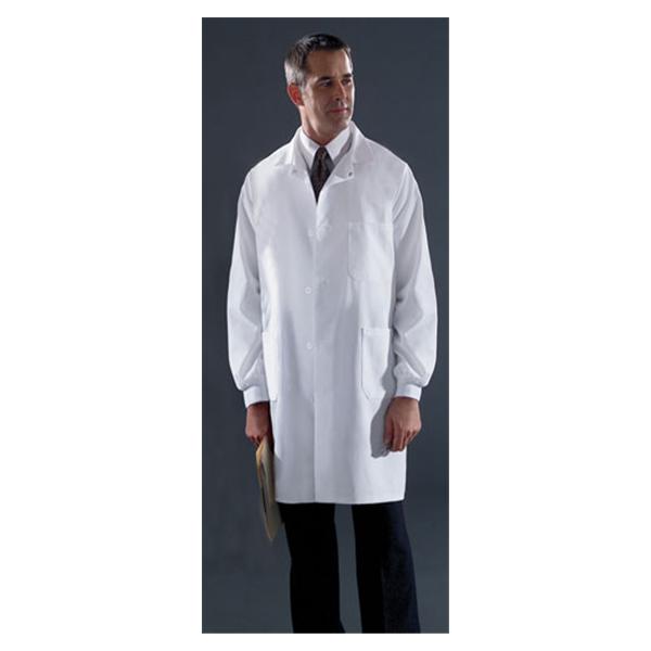 Medline Industries  Lab Coat Stf Lngth Poly/Ctn Unsx Wht 3XL 39" Ea
