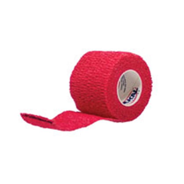 Dukal oration Bandage Elastic 1.5" Non-Sterile Cohesive Red 48/Bx