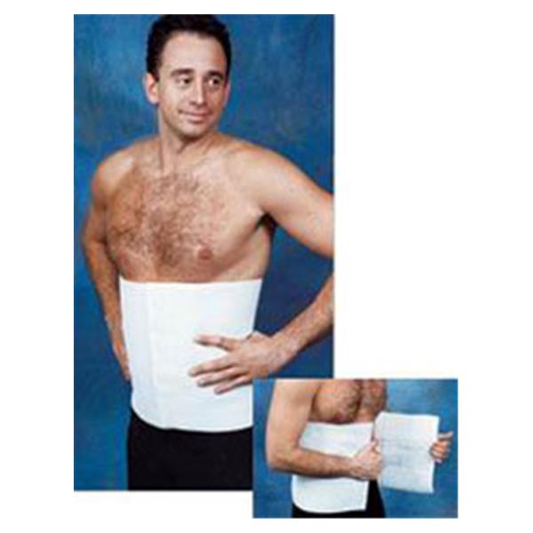 ES Medical Binder Compression Deluxe Adlt Abd Cotton-Like Wht Sz 12 Sm/Md Ea