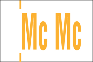 Col-R-Tab Compatible 12000 Color Code Label Alpha "Mc" 1 1/2X1 White M ...