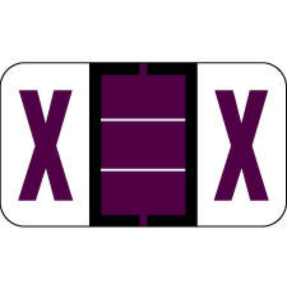 Pos Compatible Color-Code Label Alphabetical Compatible Series 1 5/8" X 15/16" 126/Pack