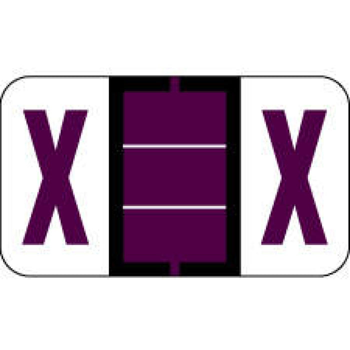 Pos Compatible Color-Code Label Alphabetical Compatible Series 1 5/8" X 15/16" 126/Pack