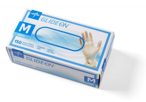 Medline Glide-On Powder-Free Vinyl Exam Gloves - CA Only - For California Only, Glide-On Powder-Free Vinyl Exam Gloves, Size M - 6GLIDE512