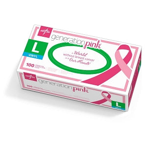Medline CA - Generation Pink 3G Synthetic Exam Gloves - For California Only, Generation Pink 3G Powder-Free Synthetic Vinyl Exam Gloves, Size L - 6PINK6076