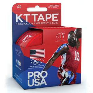 KT Health Tape Pro Team USA Synthetic Tape, 2" x 10" Red-20 Per Case