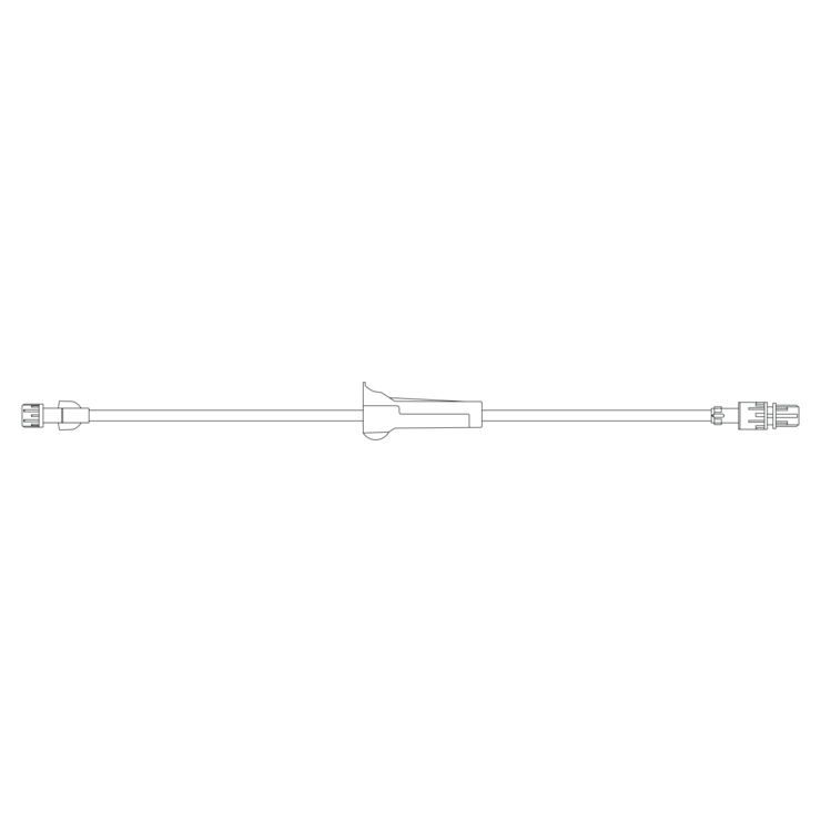 BD Extension Sets - 30" Standard-Bore IV Extension Set with 5 mL Priming Volume, Roller Clamp and Spin Male Luer Lock - ME1217