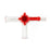 Namic 4-Way Stopcocks - 4-Way Stopcock with OFF Handle Position, Low Pressure, Luer-Slip Tip, Female Fitting, 200 PSI - H965700150111