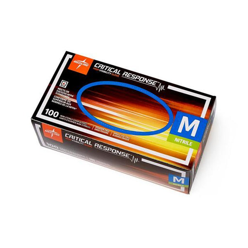 Medline Industries  Gloves Exam Powder-Free Nitrile Latex-Free Medium 100/Bx, 10 BX/CA (CR911M)