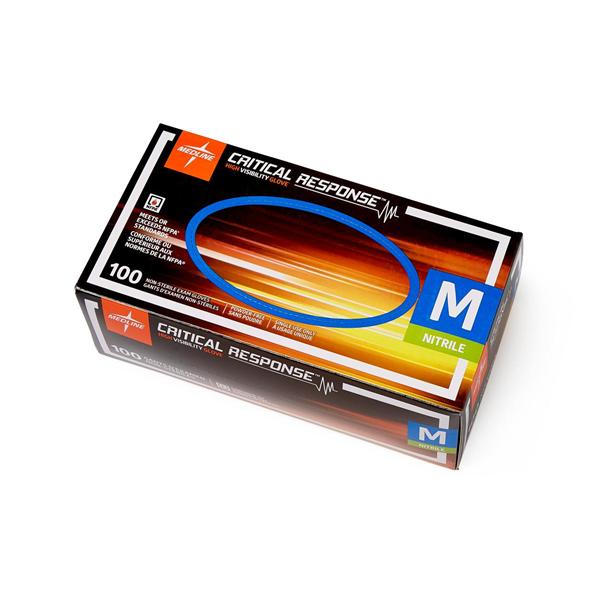 Medline Industries  Gloves Exam Powder-Free Nitrile Latex-Free Medium 100/Bx, 10 BX/CA (CR911M)