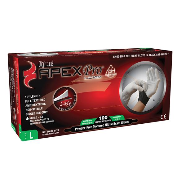 Ansell Healthcare Products  Gloves Exam Apex Pro Powder-Free Nitrile Latex-Free 12 in 100/Bx, 10 BX/CA (AP12-4)