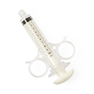 Namic Angiographic 10 mL Control Syringes - Angiographic High-Pressure Control Syringe with Palm-Pad Plunger and Finger Ring, Fixed Male Luer Lock, 0.5 mL Reservoir, 10 mL - H965700950031