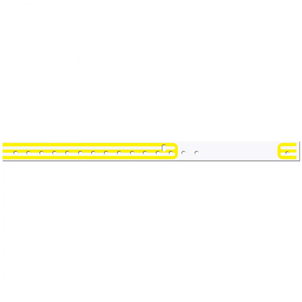 Compuband Thermal Wristband Thermal Clasp Closure 3/4"X11 1/2 1 1/2" Pedi Yellow - 500 Per Box Quantity: 500 Per Box Information Area: 3 1/8" L X 3/4" H Size Of Band: 11 1/2" L X 3/4" W" Core Size: 1 1/2" Outer Diameter: 5.85"