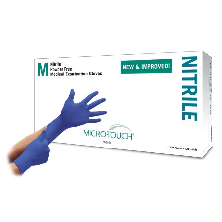 Ansell Micro-Touch Nitrile Exam Gloves - GLOVE, EXAM, MICRO-TOUCH, NITRL, PF, MED - 6034302