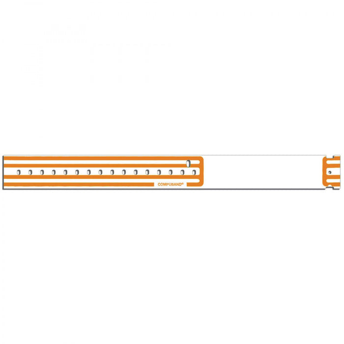 Compuband Thermal Wristband Thermal Clasp Closure 1 1/8"X11 1/2 1 1/2" Adult Orange - 500 Per Box