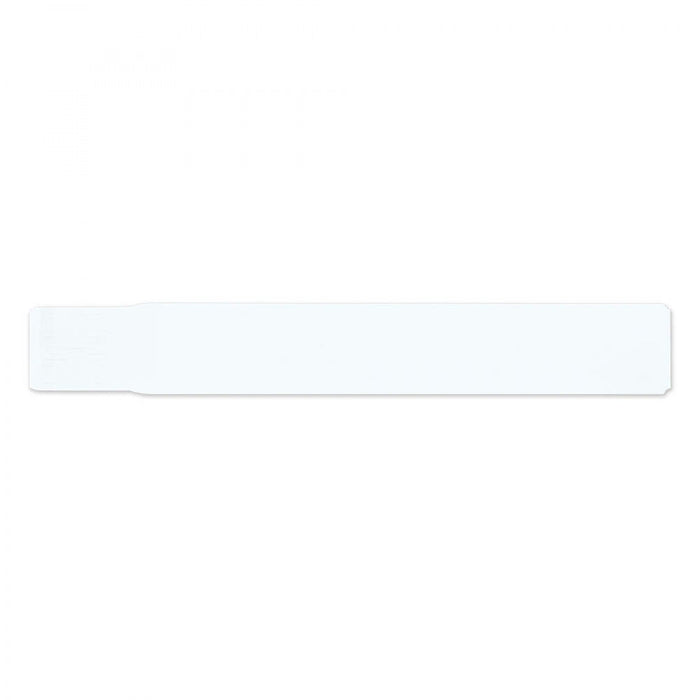 Black Bar At Perforation Dimensions: 7" X 1" Info Area: 5 1/2" X 3/4" Bands/Roll: 700 Rolls/Box: 6 Core Size: 3" Wound Out