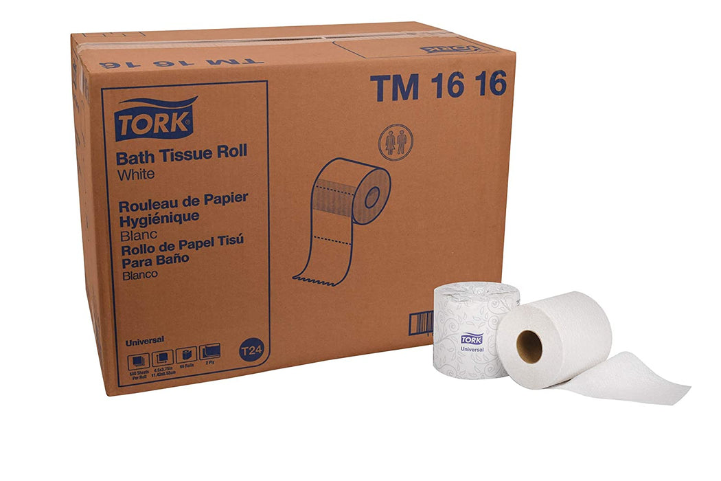 Essity Professional Hygiene Tork Universal 2-Ply Bath Tissue Rolls - BATH TIS, UNIV, 2-PLY WHT 96RL/500 - TM1616