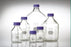 DWK Kimble Round Glass Media Bottles with Blue Screw Caps - GL 45 Media Storage Bottles, No Caps, 500 mL Capacity, 100 mL to 400 mL Graduation Range - 14396-500
