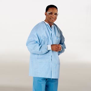 Encompass Disposable Safecare Staff Jacket - Disposable Safecare Staff Jacket, White, Size S - 47386-120